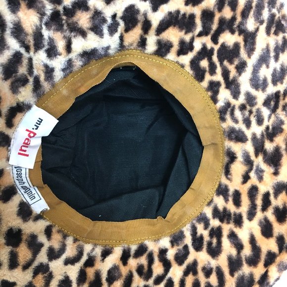 VTG Joseph Magnin Mr. Paul Faux Leopard Short Fur Bucket Hat - Picture 10 of 12